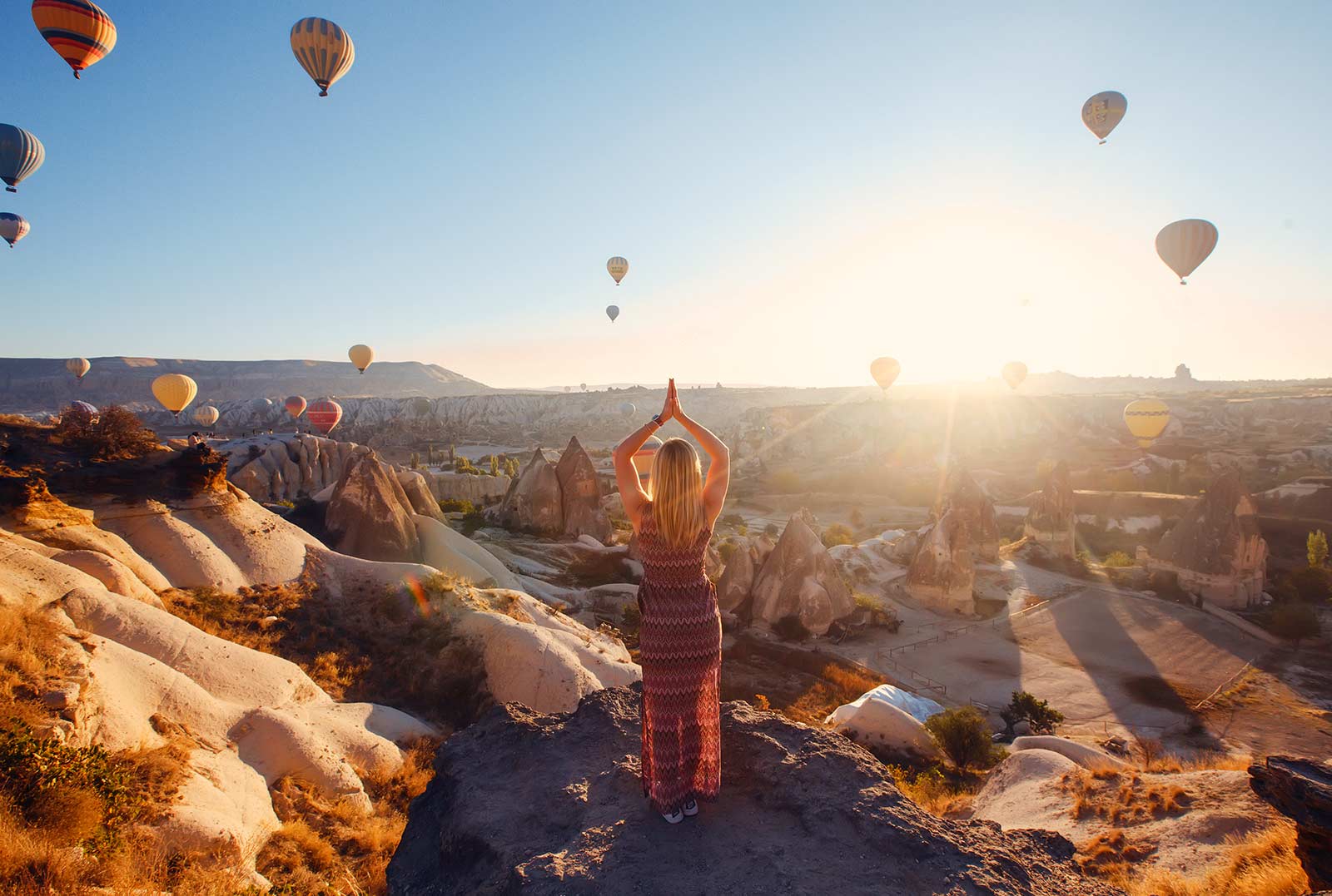 Best Sunset Spots in Turkey - Cappadocia Sunset View and Woman