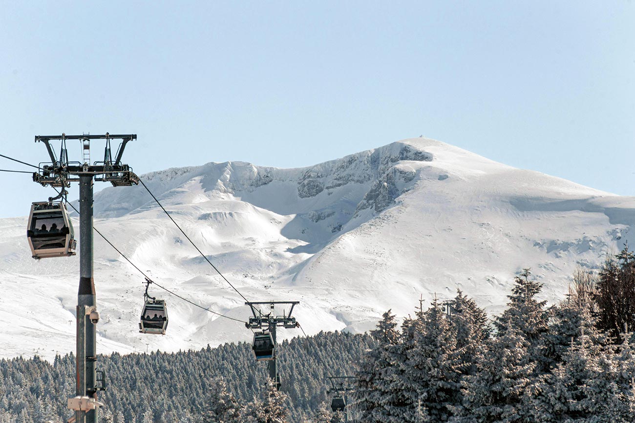 Cable Car-for Skiing in Uludağ, Türkiye