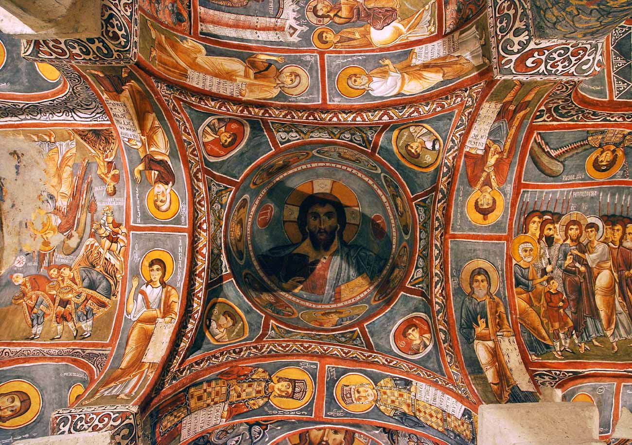 Cappadocia Dark Church Inside Frescoes