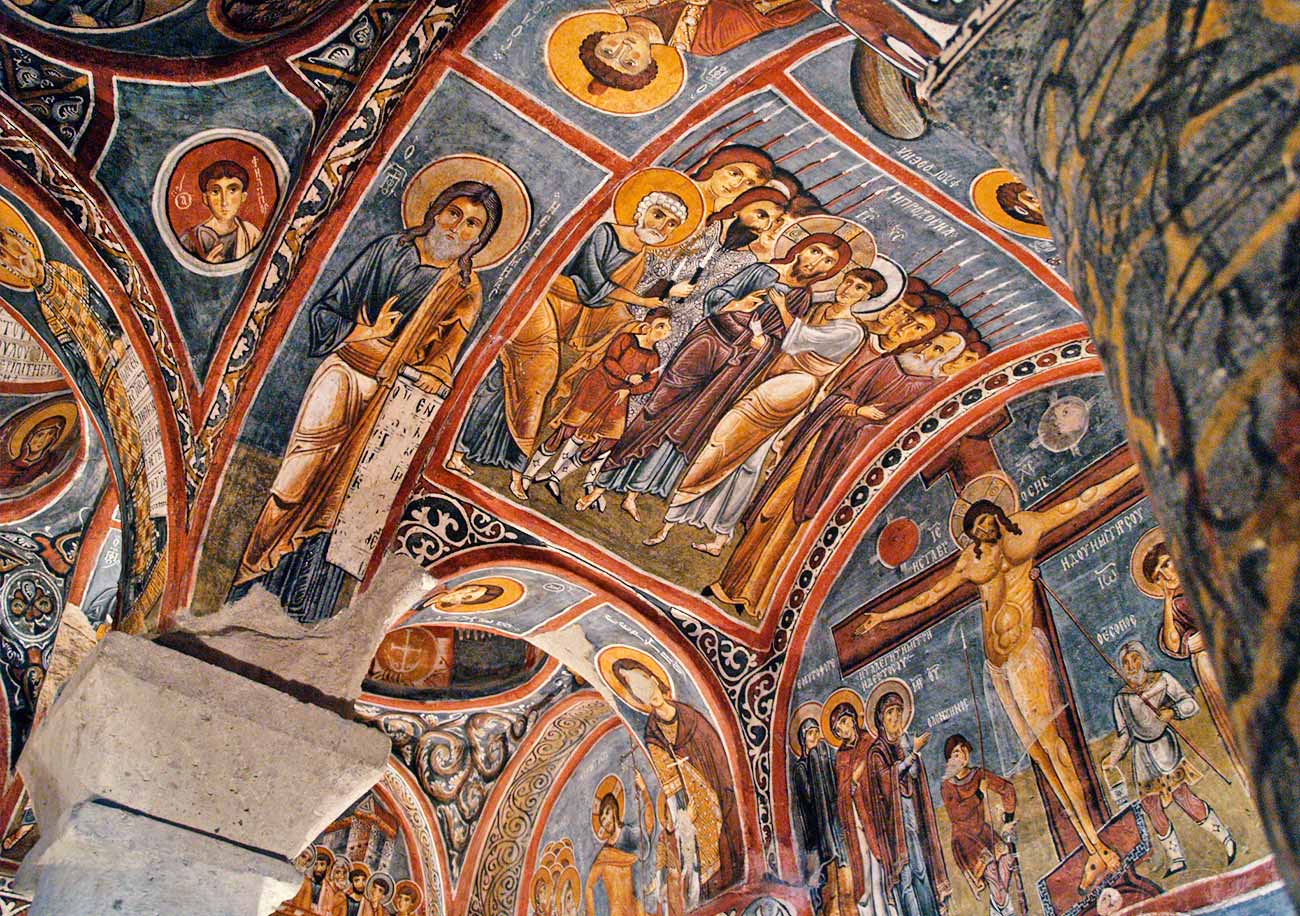 Cappadocia Goreme Open Air Museum Dark Church Inside Frescoes