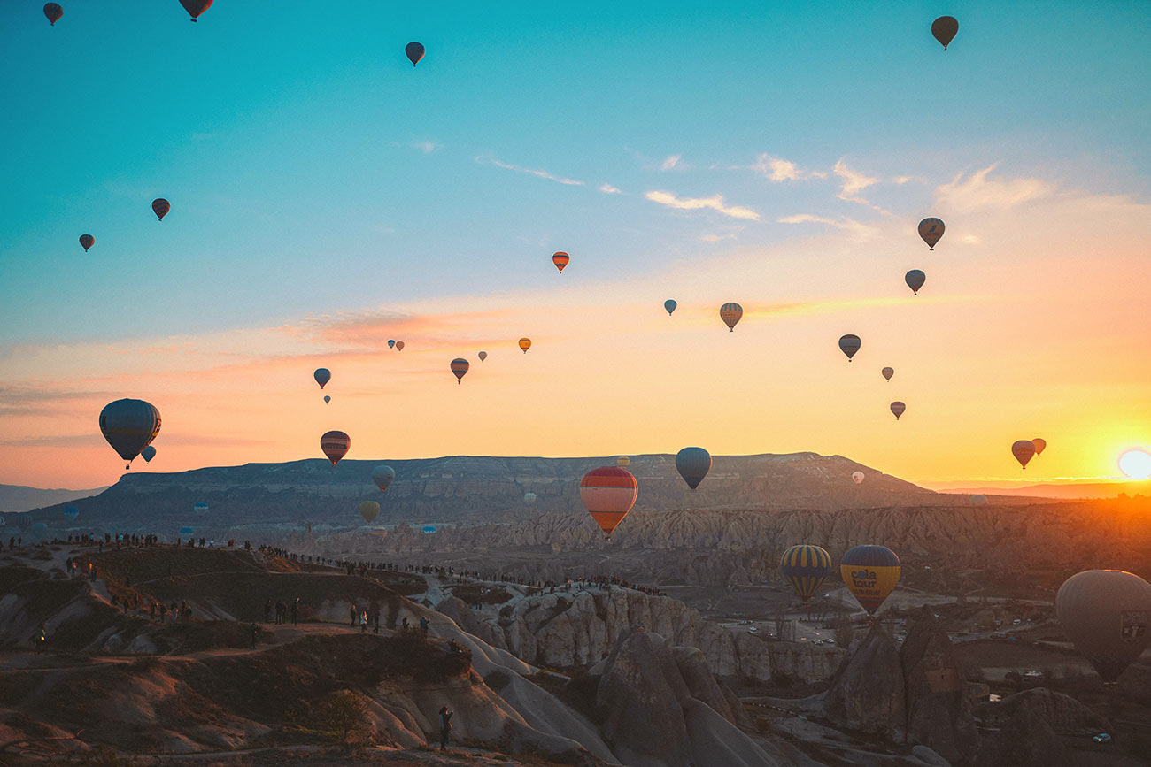 Cappadocia Sunset View and Hot Air Balloons