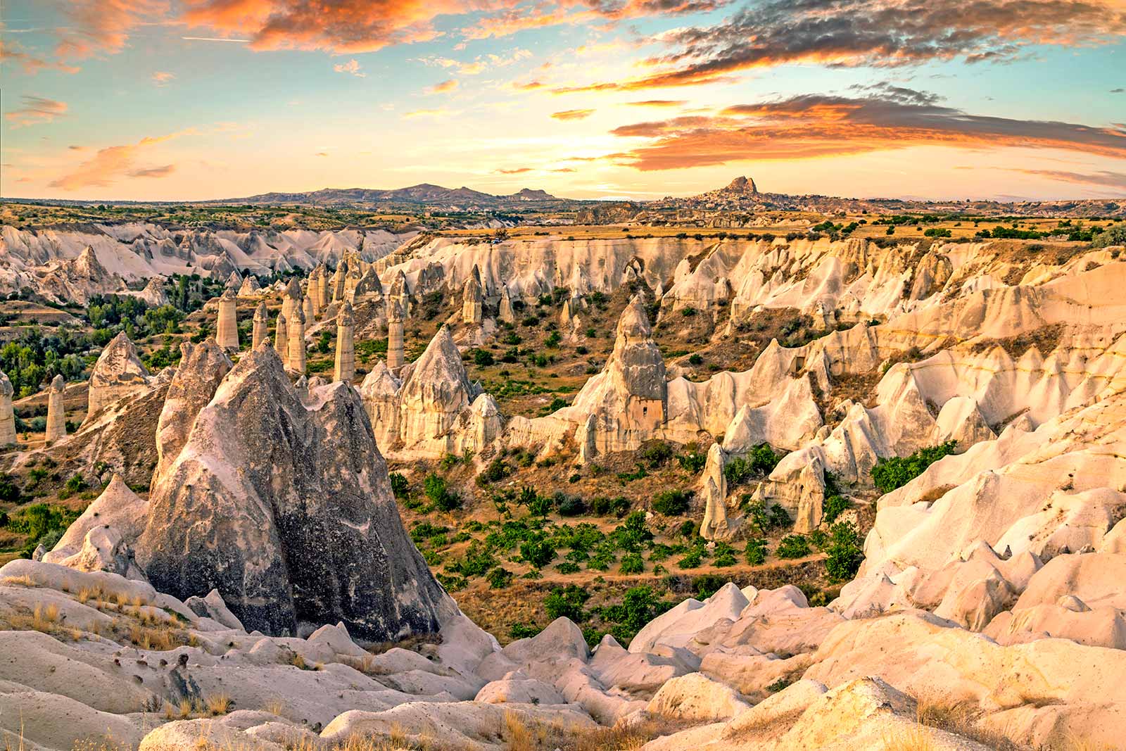 Cappadocia Valley at Sunset Turkey Landscape