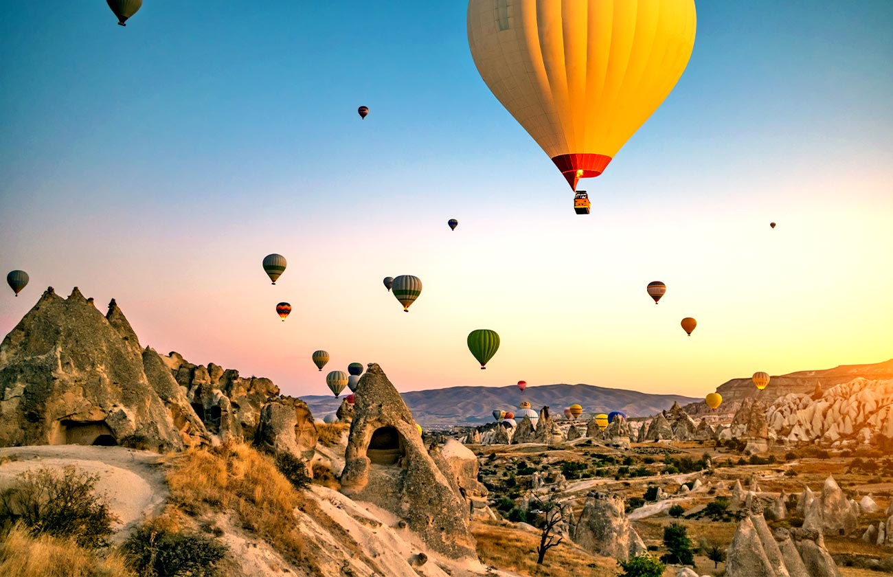 Cappadocia and Hot Air Balloons View