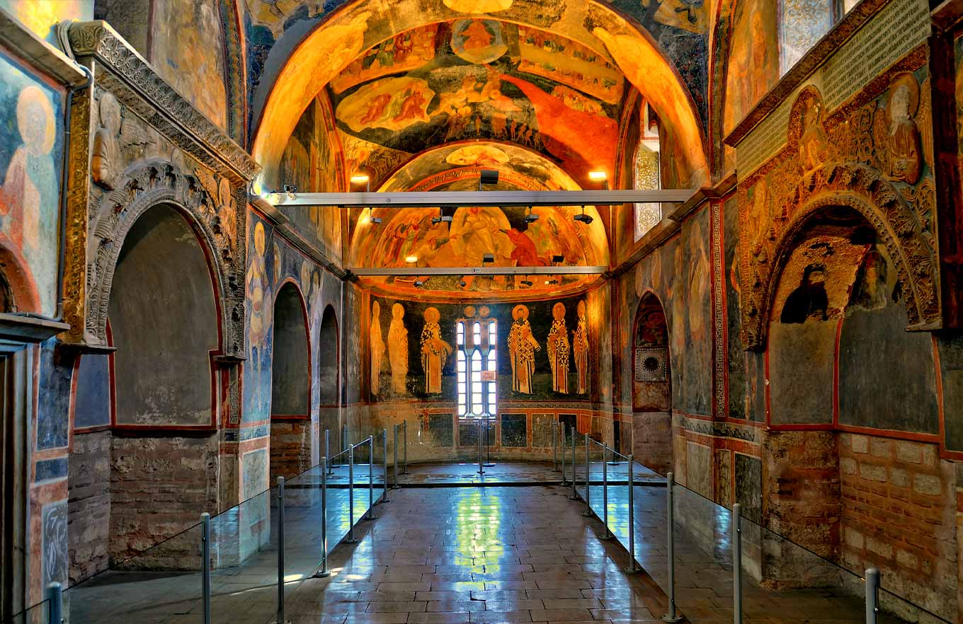 Chora Museum Kariye Mosque Interior and Frescos