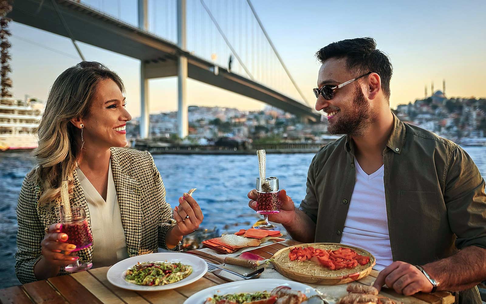 Couple Experiencing Food in Istanbul