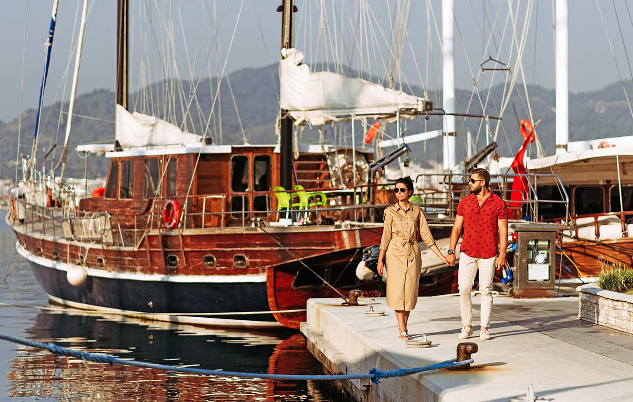 Couple and Yachts