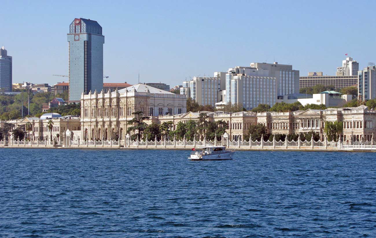 Dolmabahce Palace View on Boat