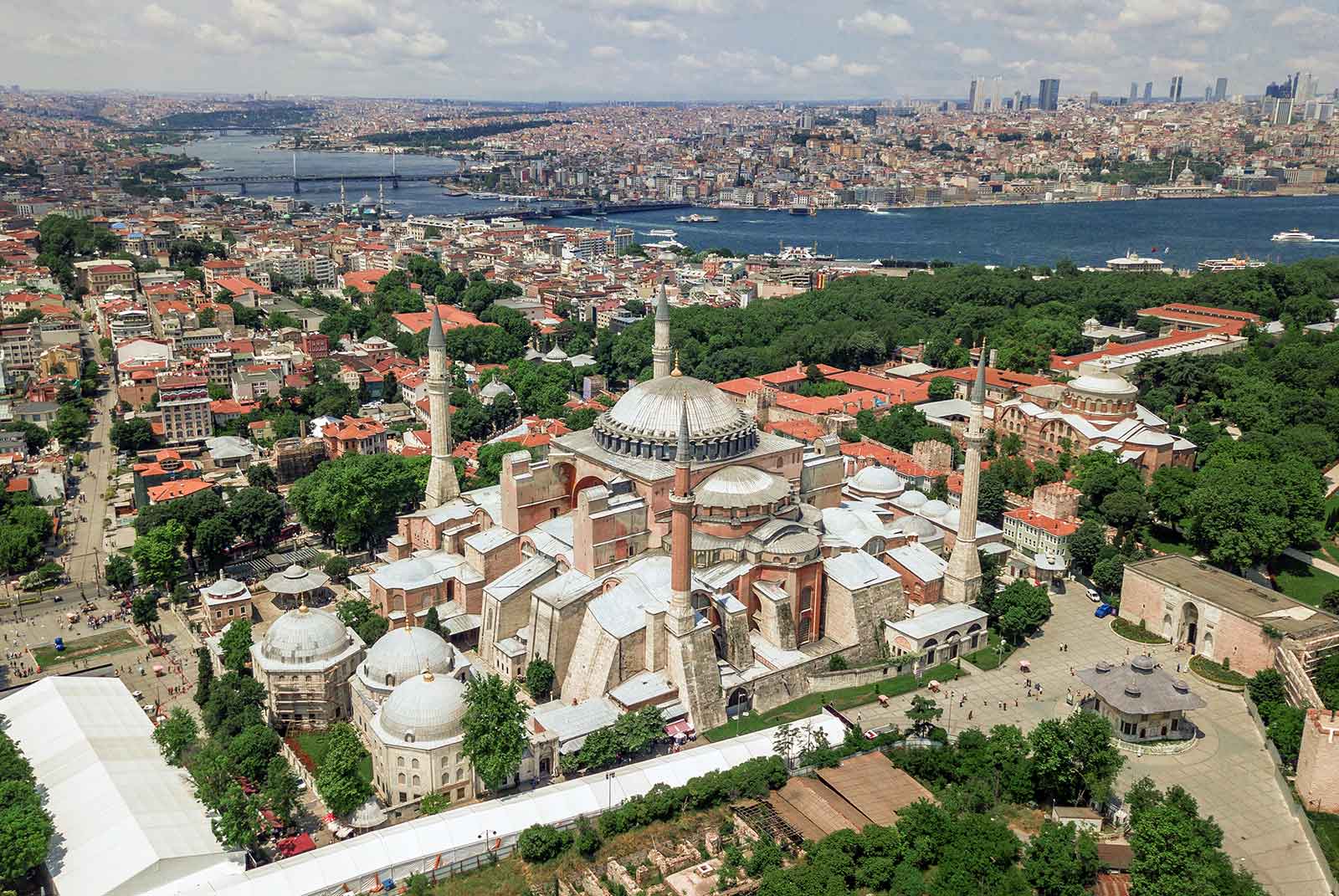 Hagia Sophia and Istanbul View