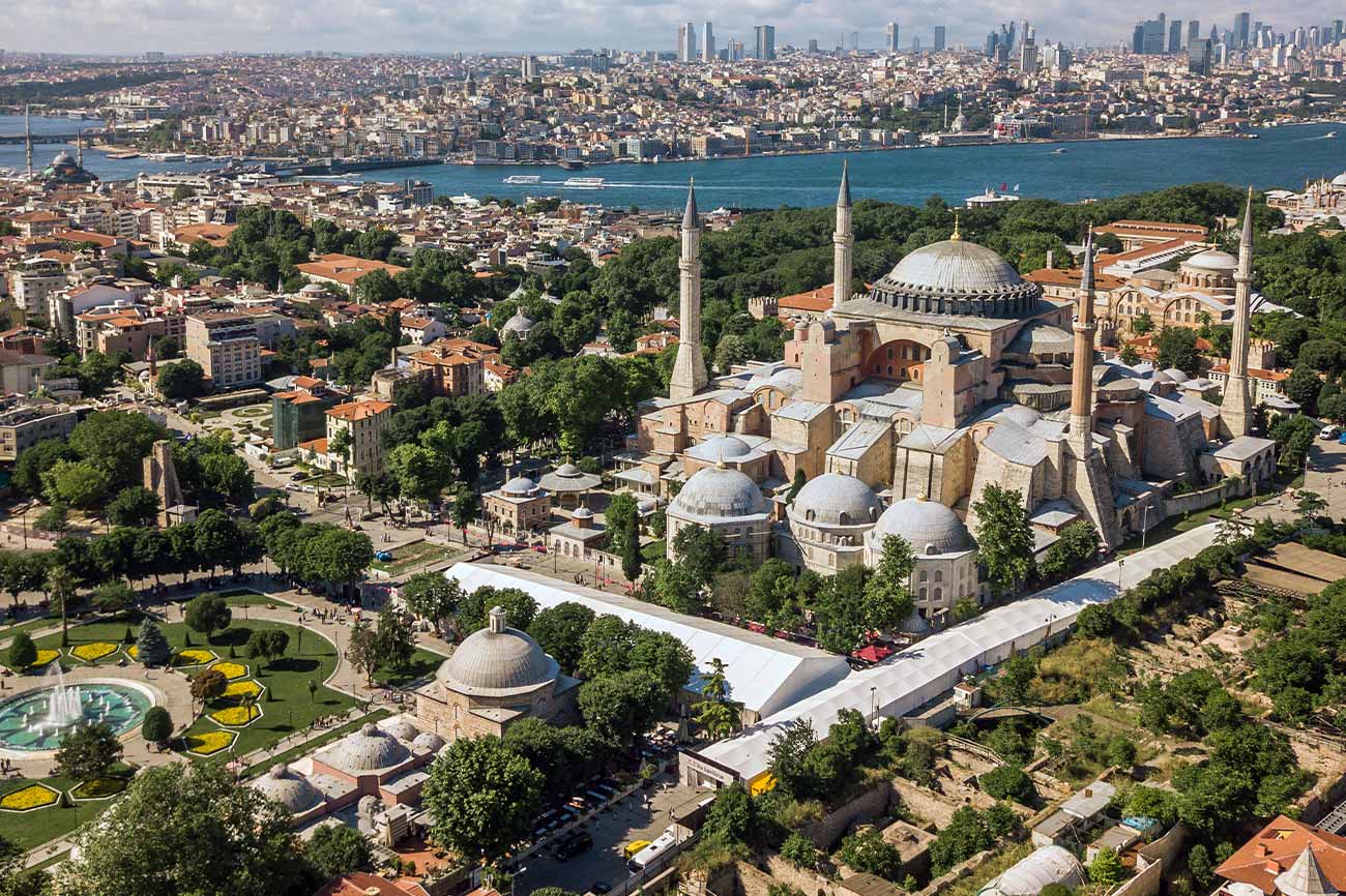 Hagia Sophia and Istanbul View