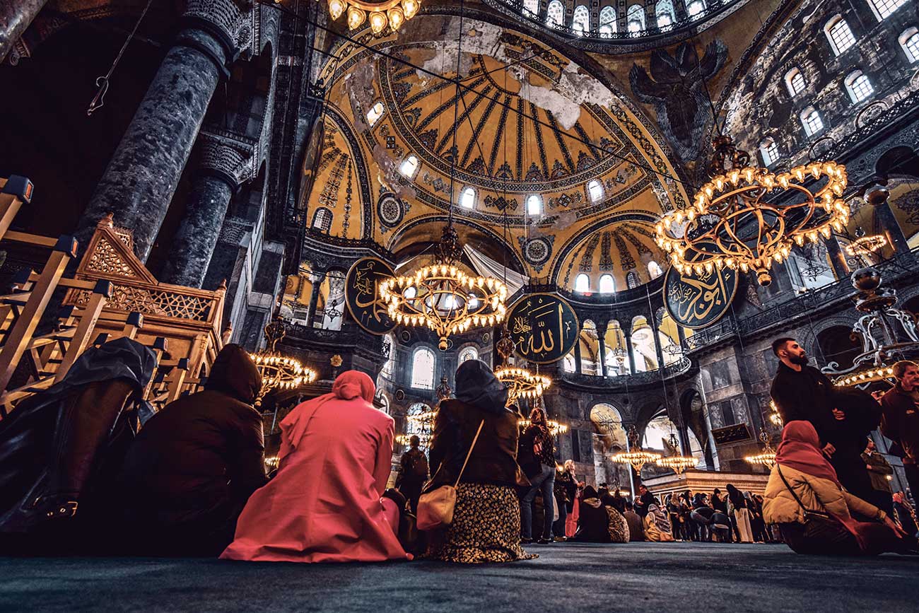 Hagia Sophia and Visitors