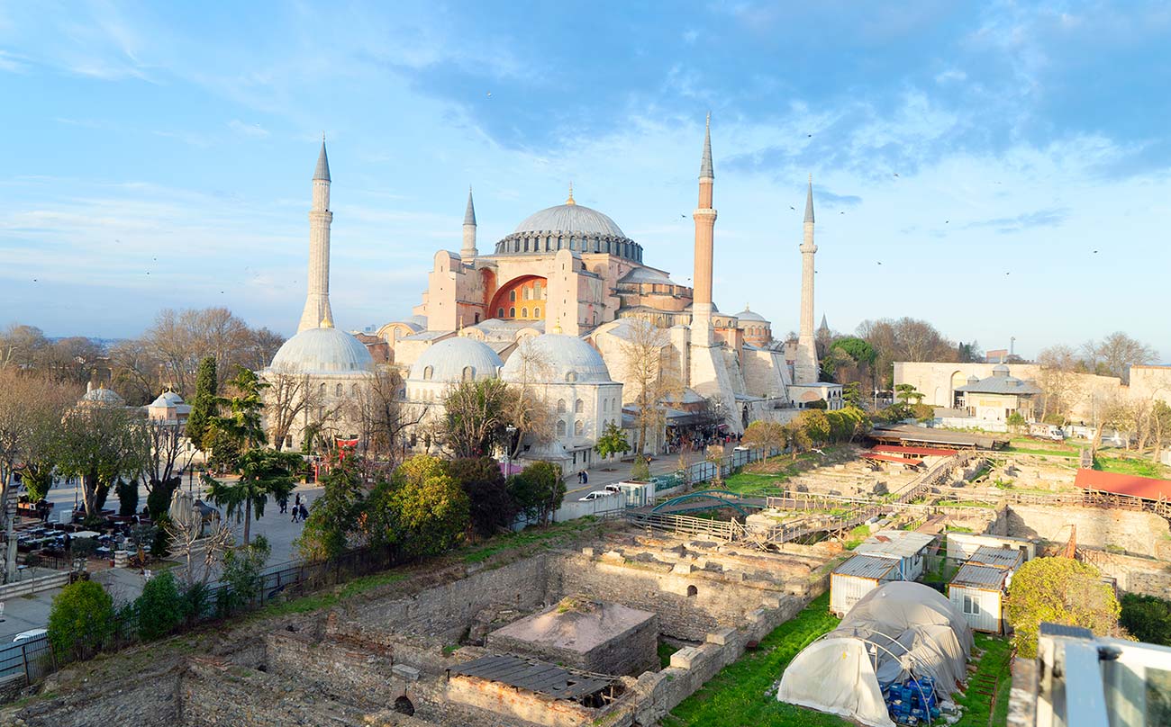 Hagia Sophia and archaeologic Site View