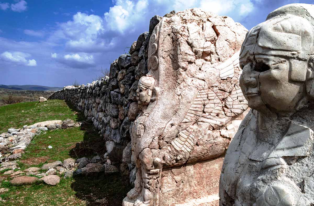 Hattusa Ancient City Stone Sculptures at the Sphinx