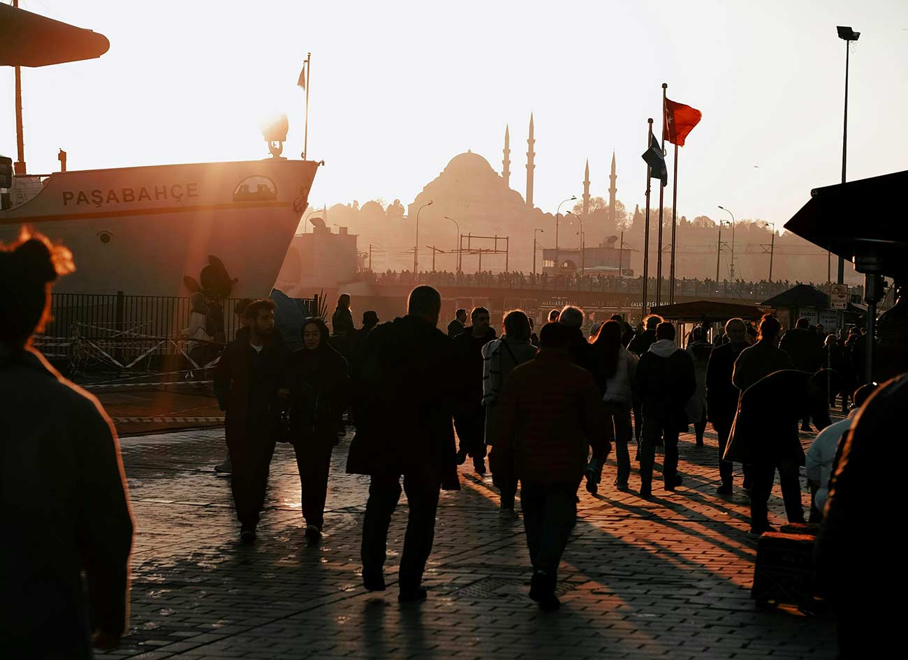 Istanbıl Old City Walking People