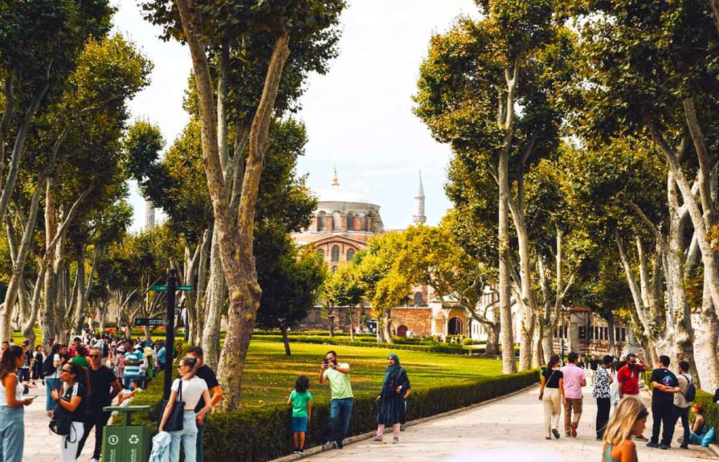 Istanbul City Park at Summer