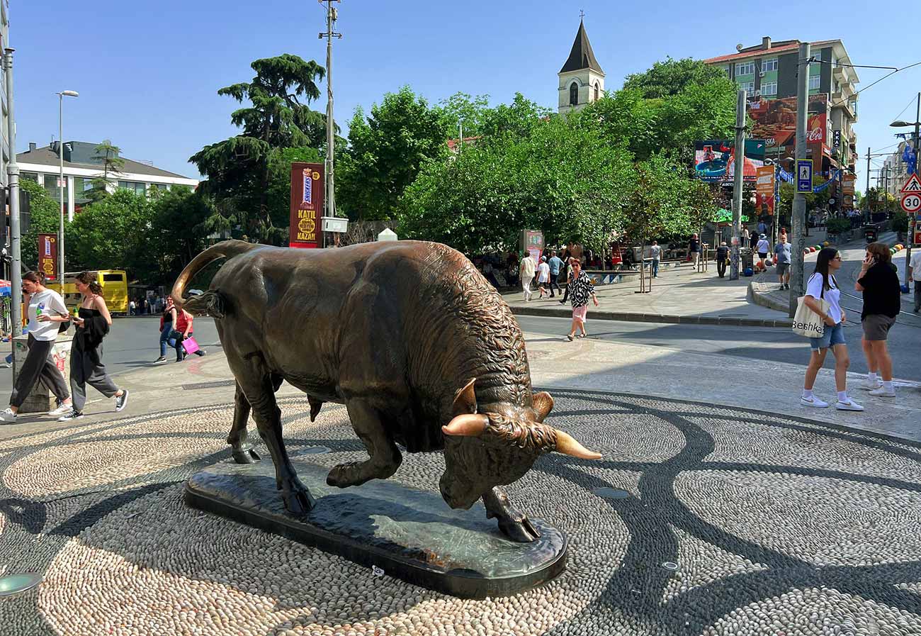 Istanbul Kadikoy Bull Statue