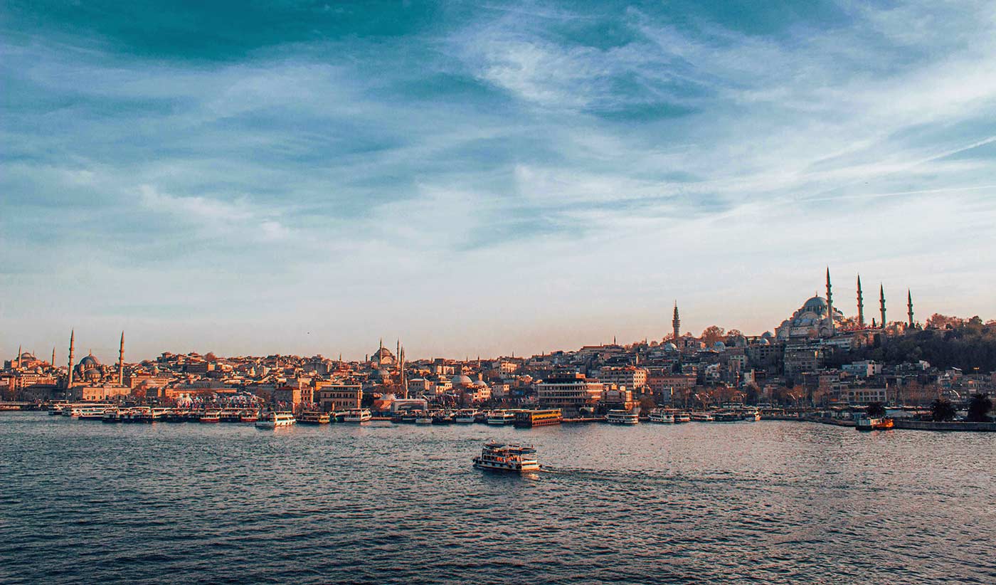 Istanbul Landscape Mosques and Sea