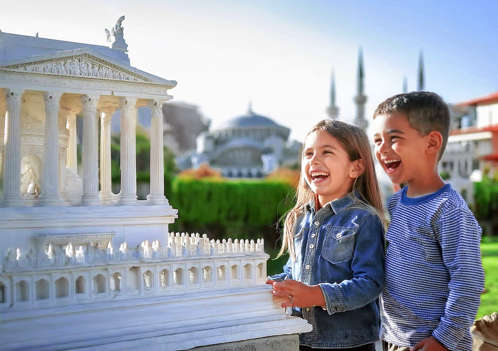 Istanbul Miniaturk and Children