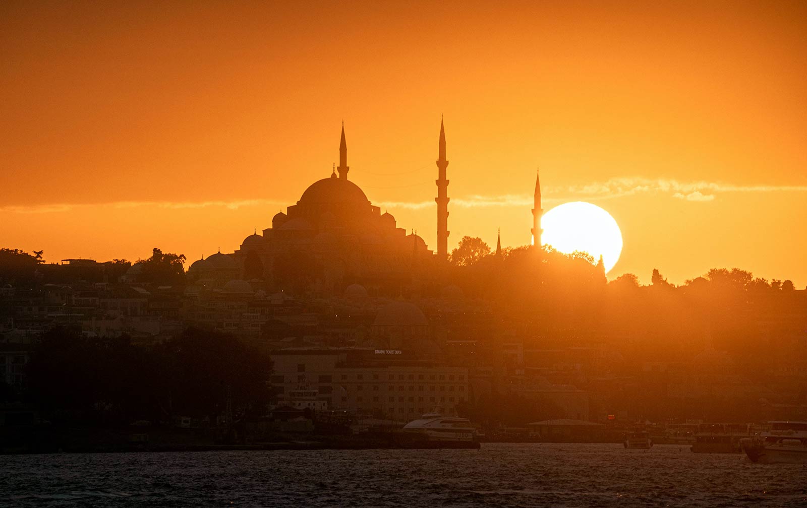 Istanbul Mosque and Sunset at Ramadan