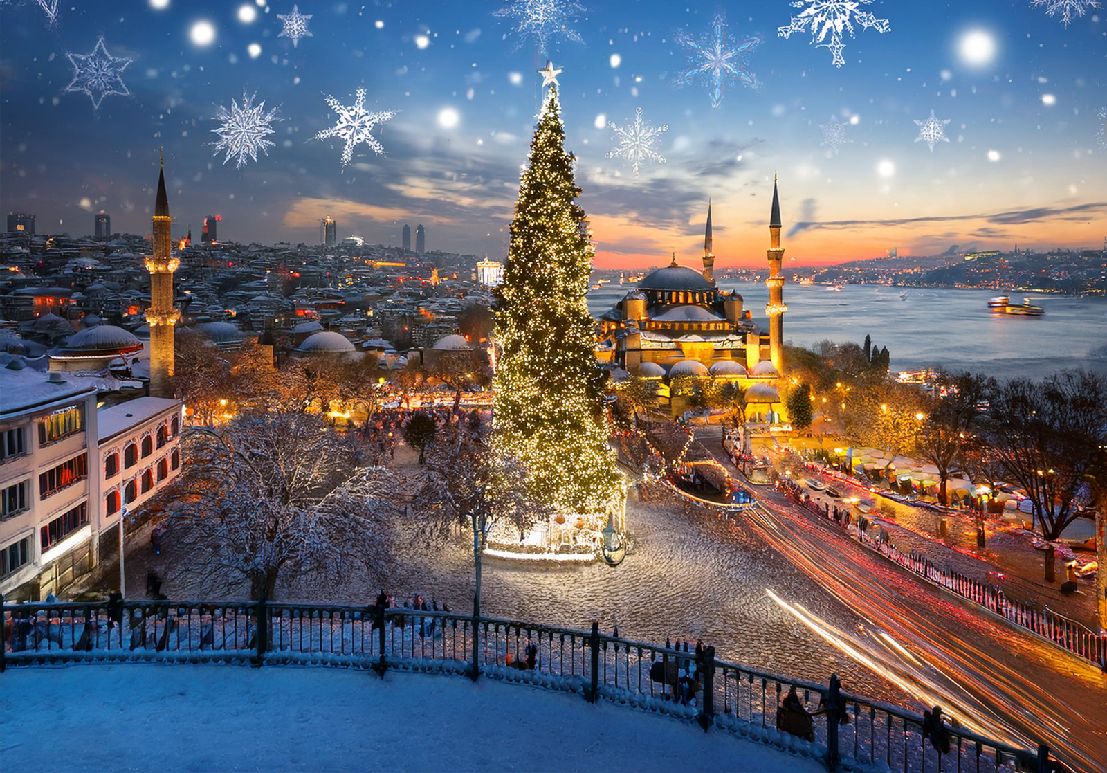 Istanbul Night Christmas View