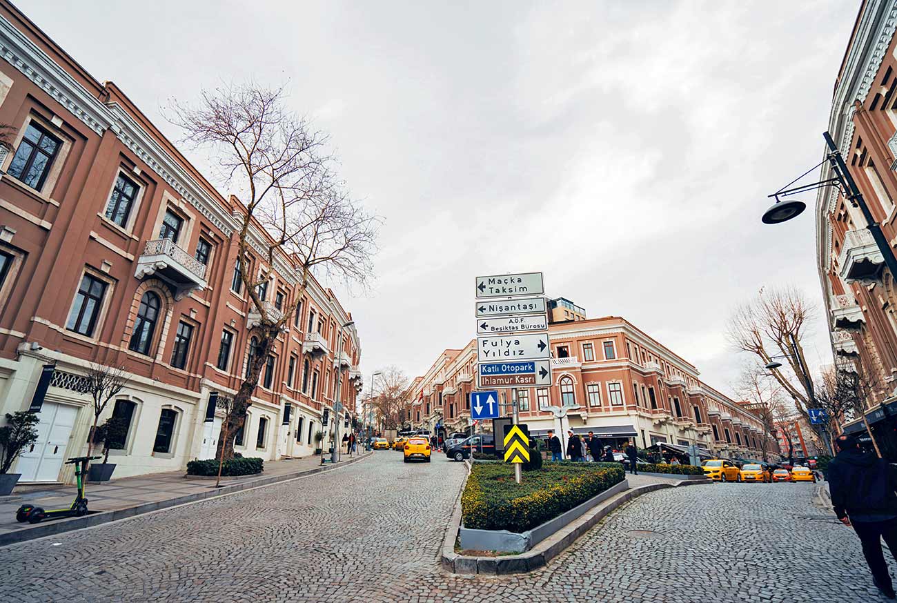 Luxury City Street in Istanbul (Akaretler)