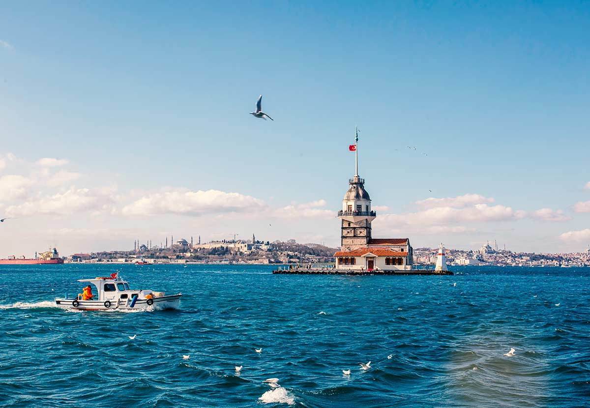 Maiden's Tower Bosphorus and Istanbul View