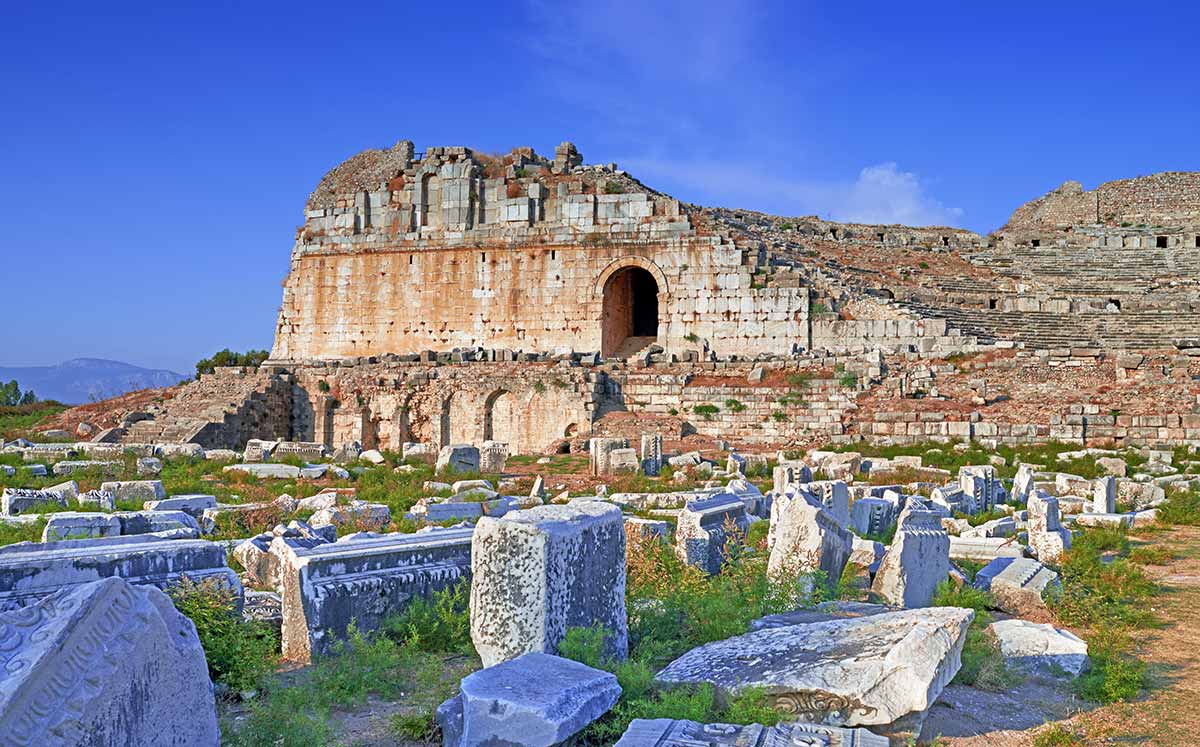 Miletus Ancient City Amphitheater Ancient Ruins