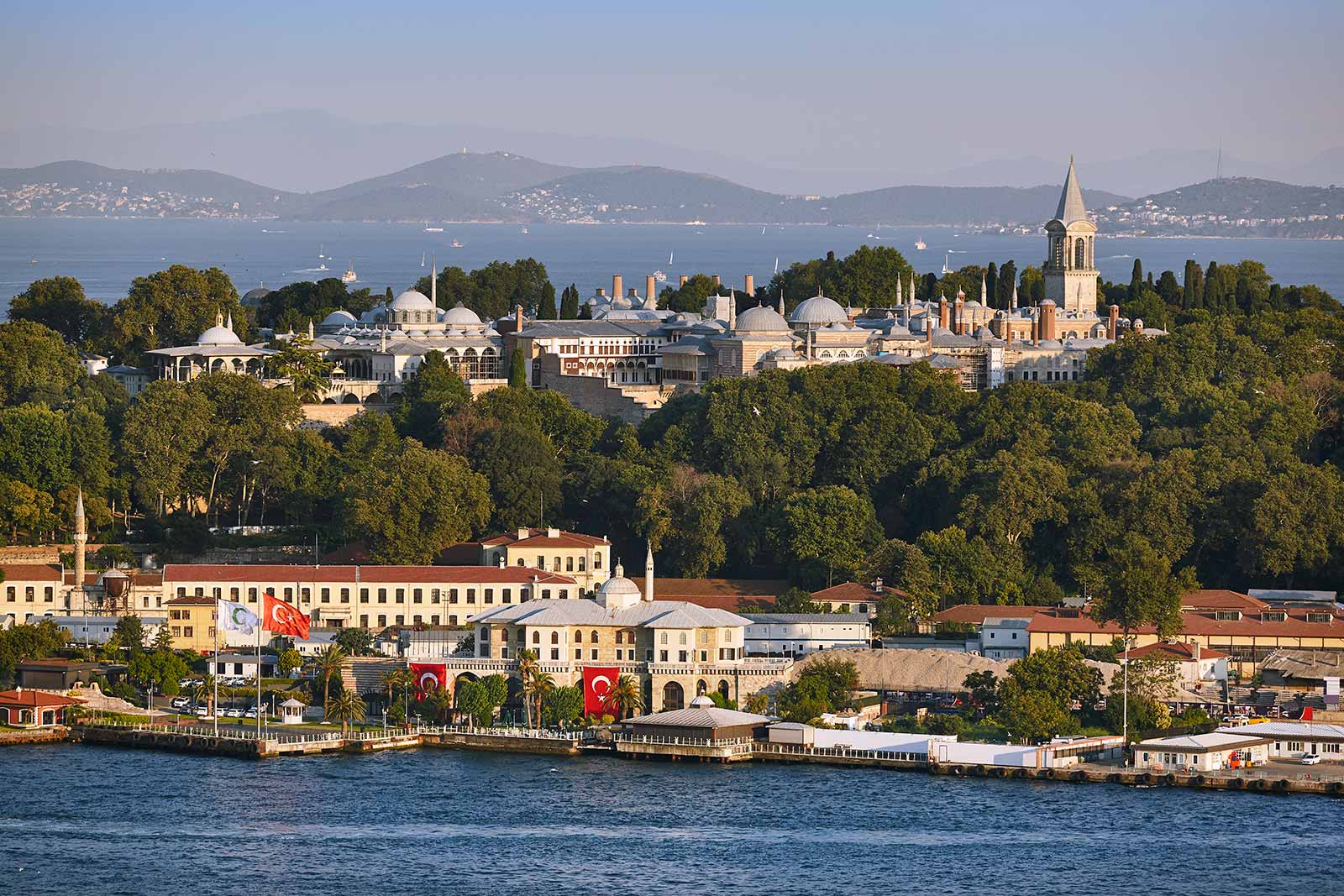 Ottoman Palace Topkapi and Bosporus Strait Istanbul