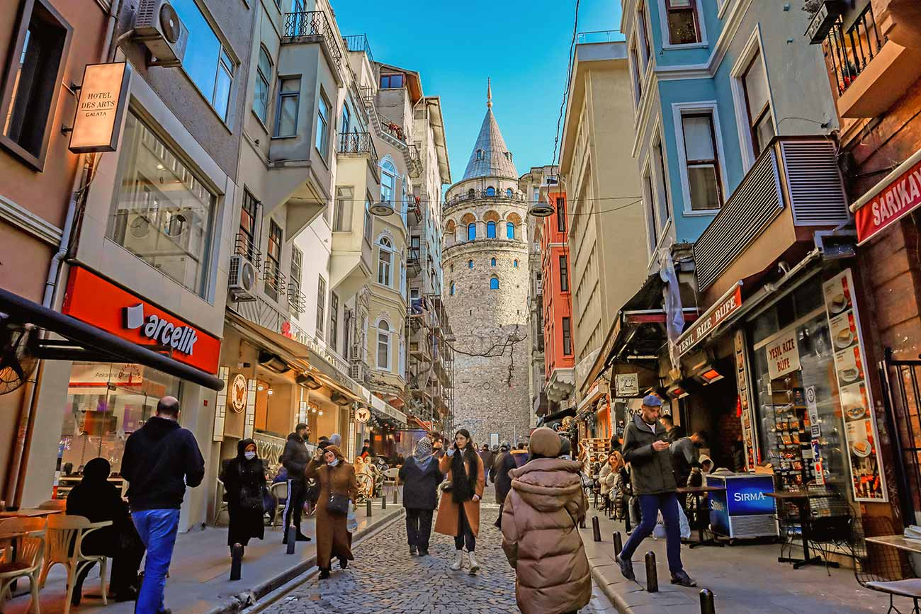 People in Istanbul Galata