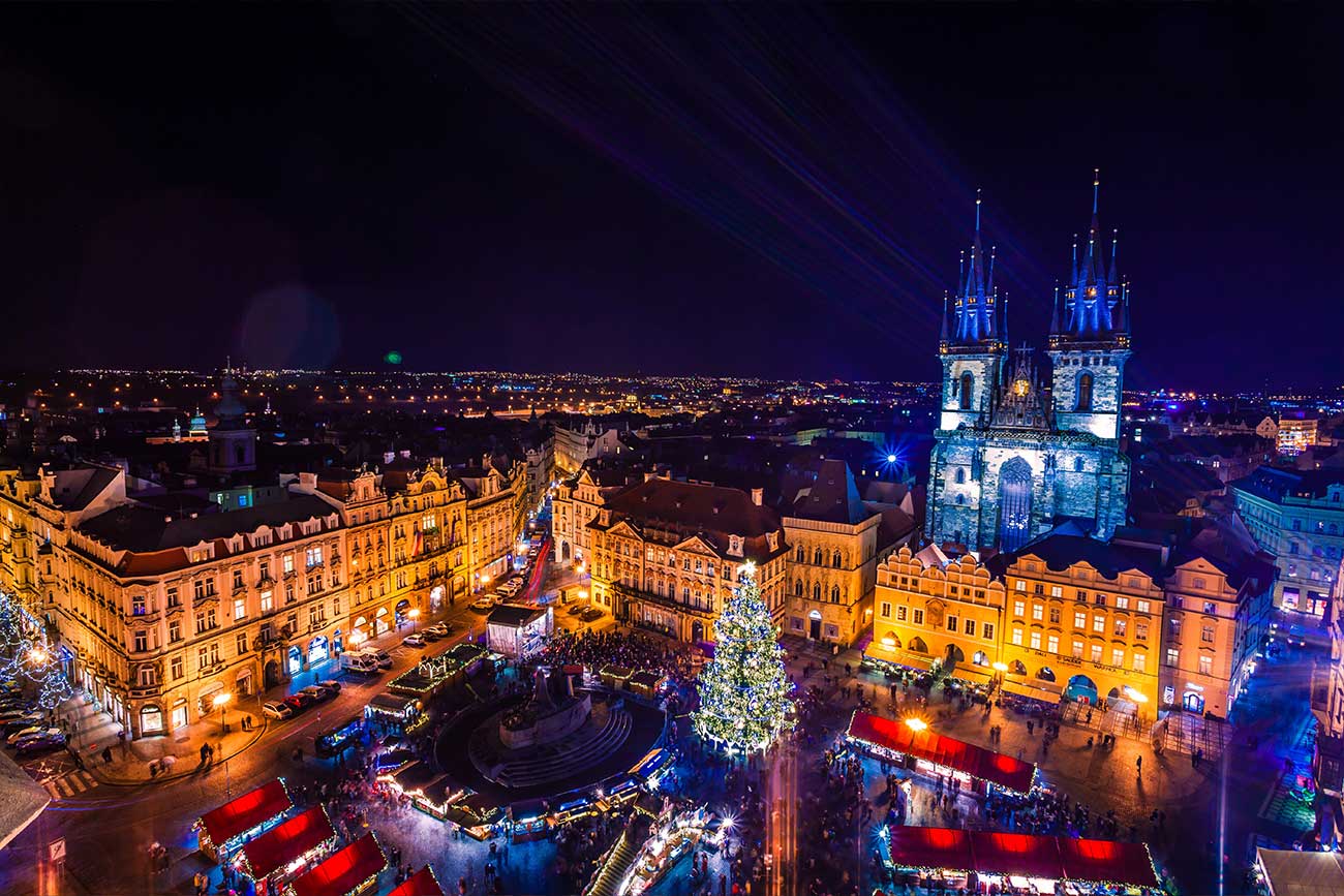 Prague Christmas City View