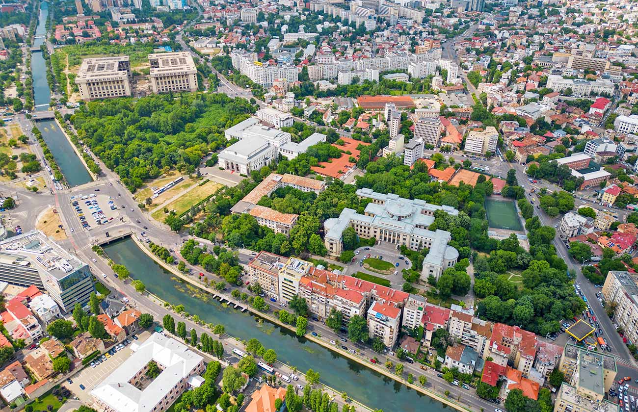 Romania Bucharest City Aerial View