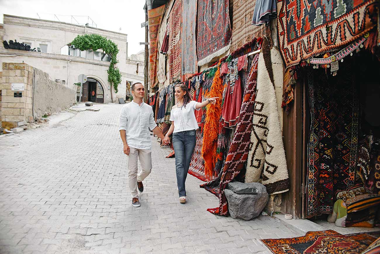 Tourist Couple in Turkey Silk Road City