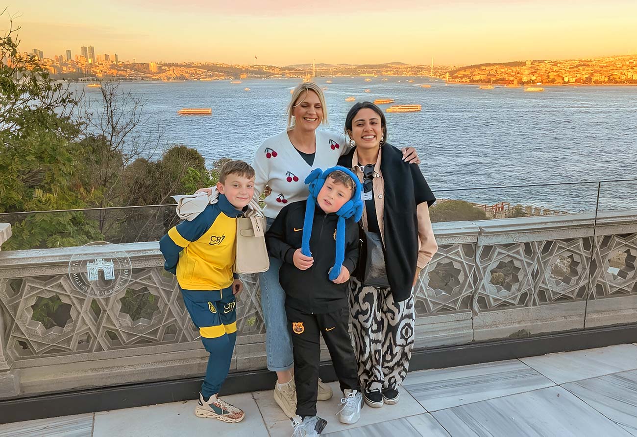 Tourist Family and Tour Guide in Istanbul