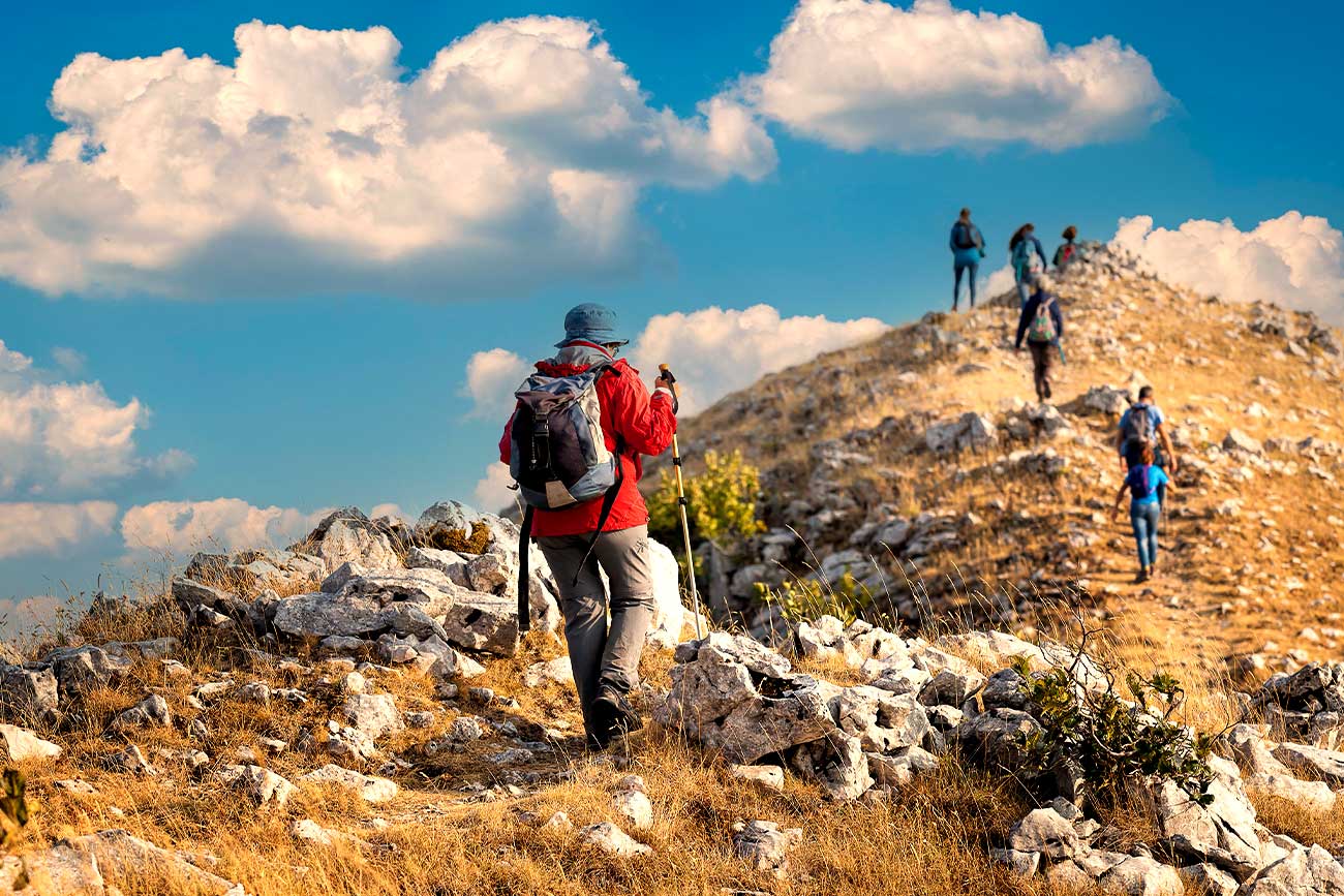 Tourist Group Hiking in Kaçkar Mountains