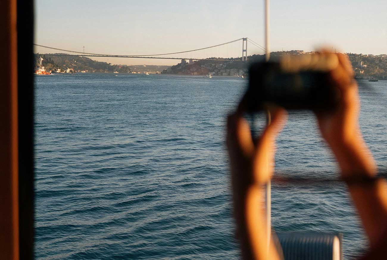 Tourist Visiting Istanbul Taking Photographs