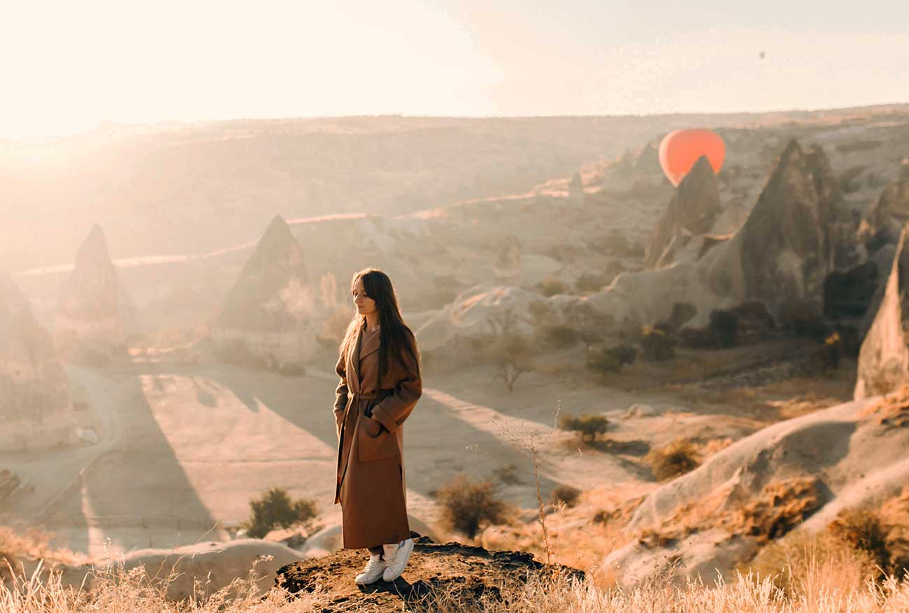 Tourist Woman in Cappadocia