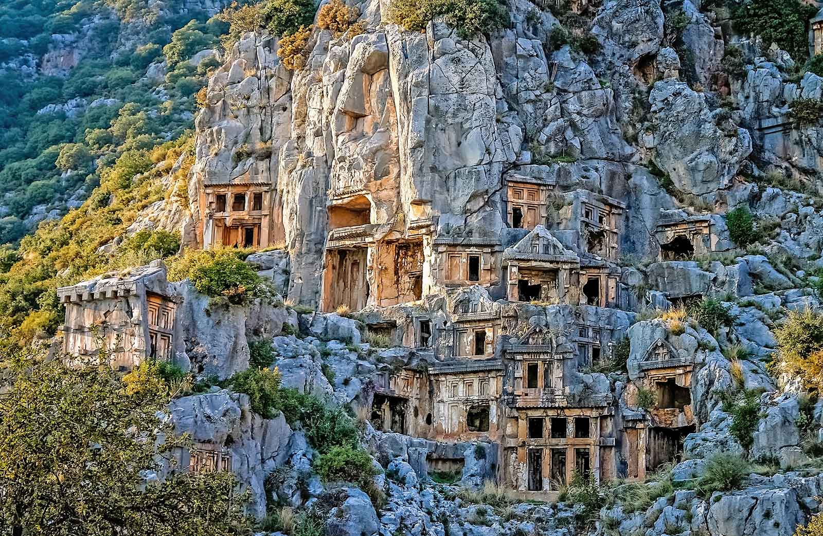 Turkey UNESCO Heritage Sites Lycian Rock Tombs Myra