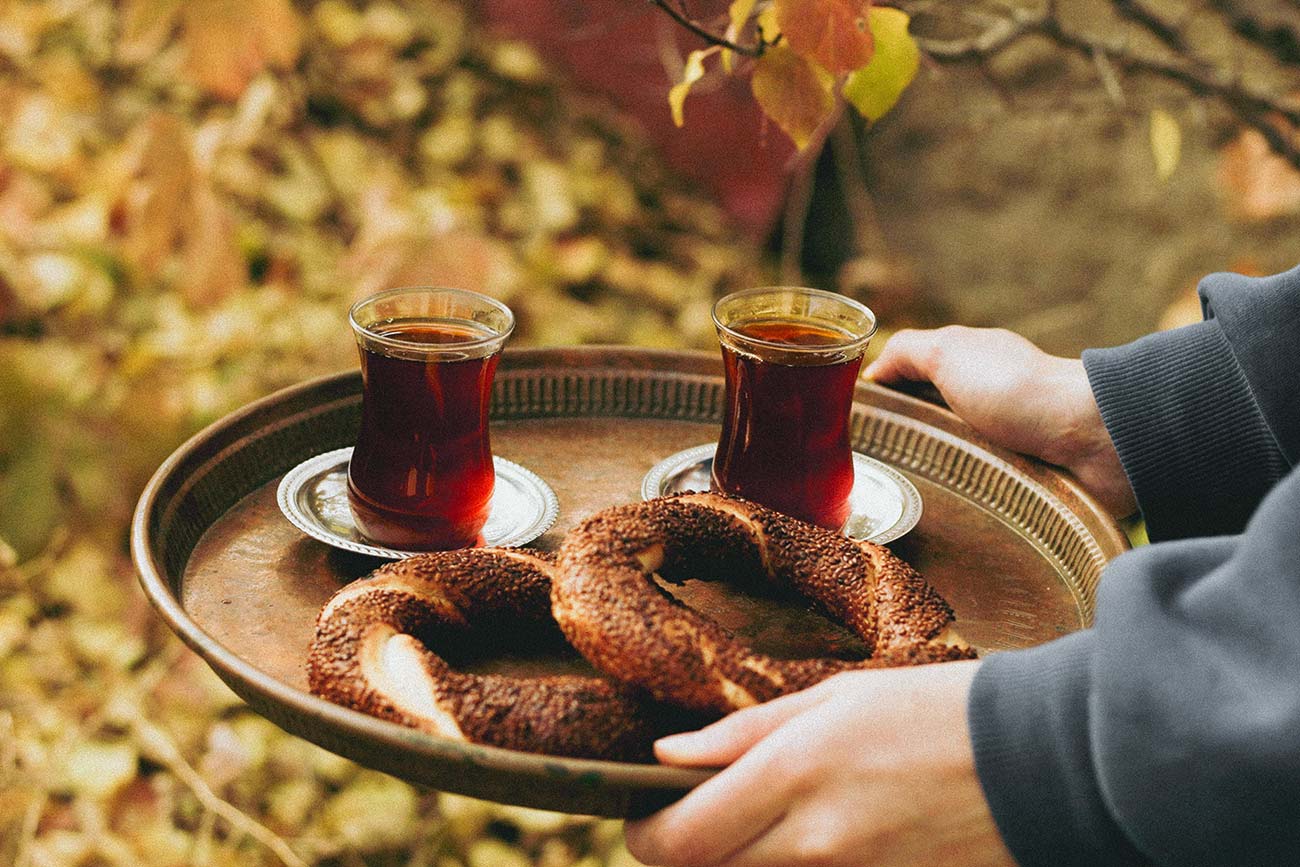 Turkish Tea and Simit