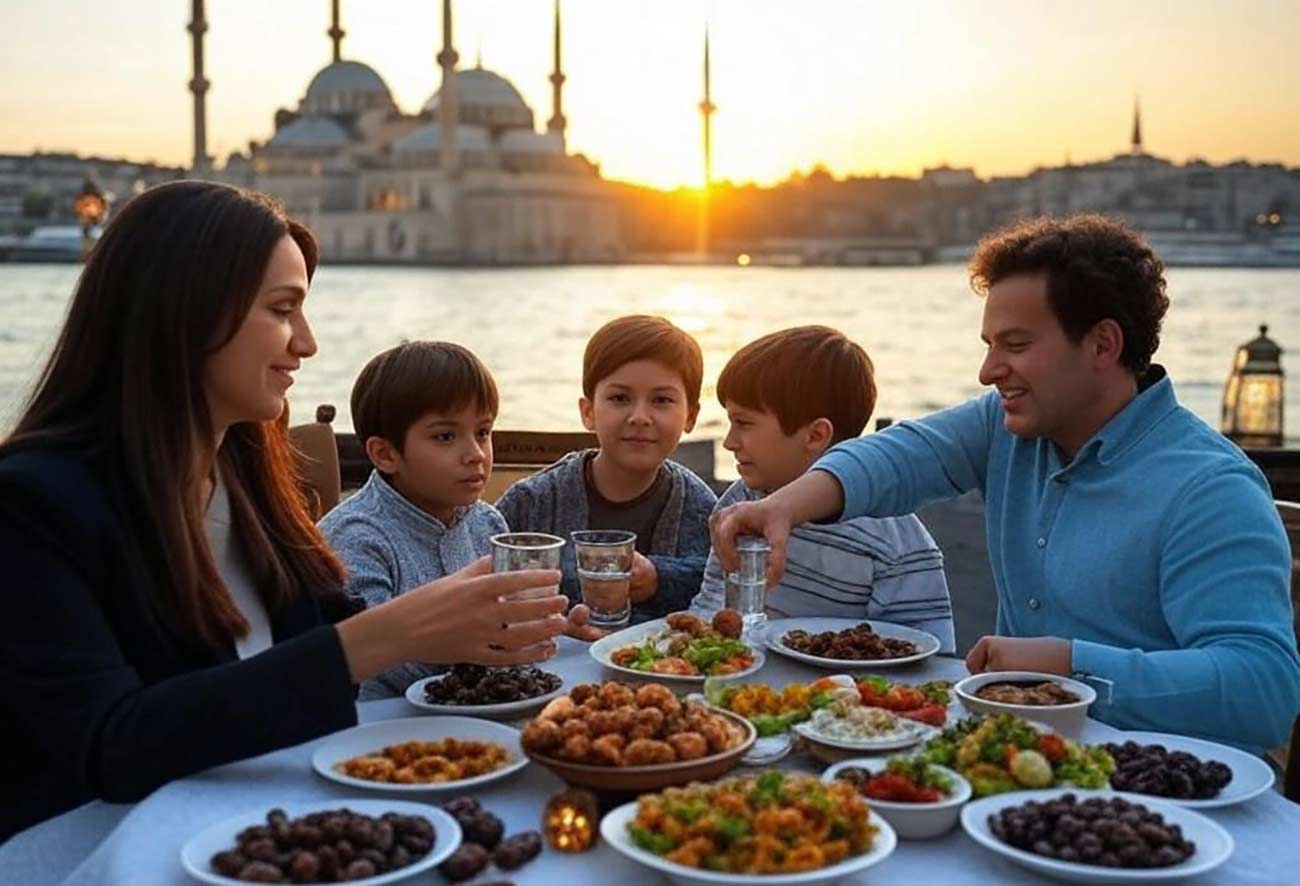 Turkish Family Breaking Their Fast