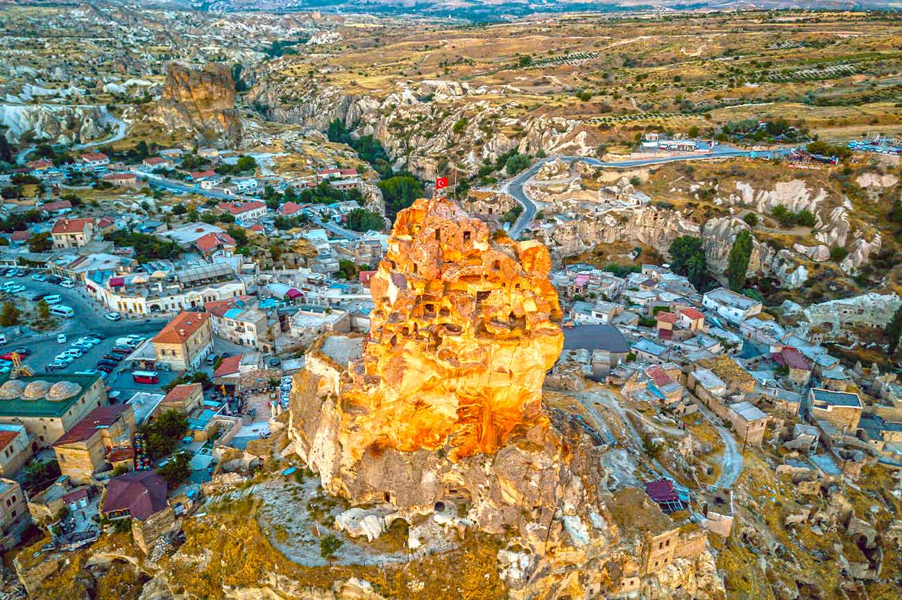 Uchisar Castle Aerial View